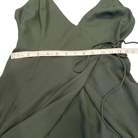 Fame & Partners Tilbury Dress Forest Green Wrap Maxi Adjustable Straps Size 0 - Picture 12 of 13